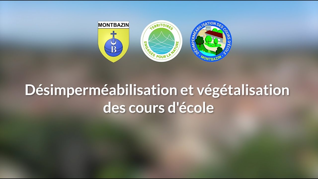Désimperméabilisation et végétalisation des cours d'école de Montbazin