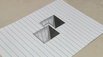Easy Optical Illusion Drawing Step-by-Step😍| How to Draw 3d Sketch Pencil ✏️|