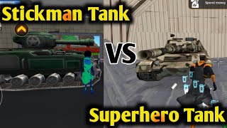 Stickman Superhero Tank VS Superhero Tank Upheaval #stickman #stickmansuperhero #stickmangamevideo screenshot 4