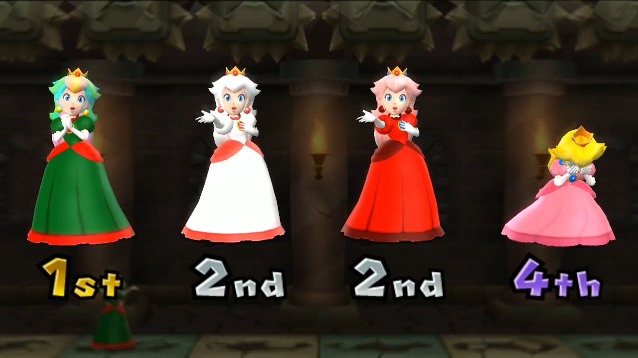 Mario Party 9 Mod - Minigames - Peach Vs Daisy Vs Yoshi Vs Koopa Troopa #Onlymario