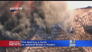 Fire Destroys Home In Malden