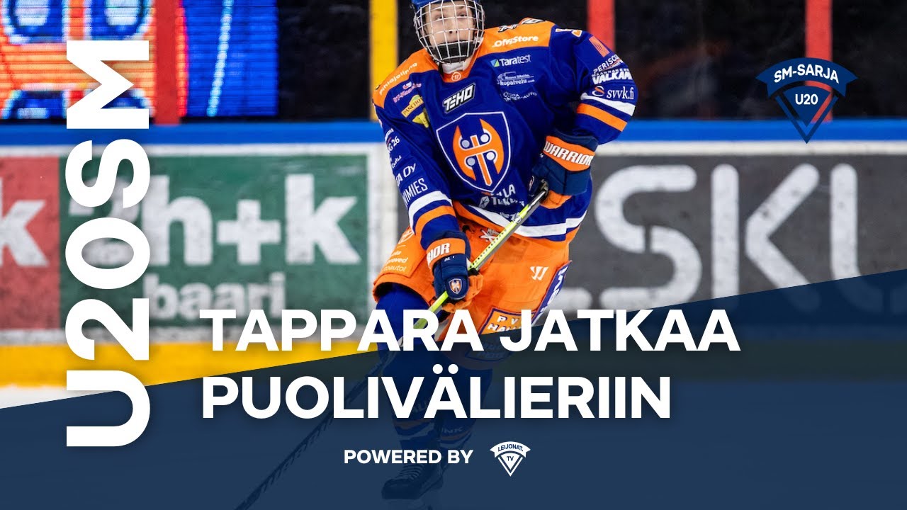 Tapparan Juho Piiparinen iski U20 SM-sarjan pudotuspelien avauskierroksen viimeisen voittomaalin