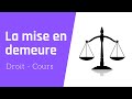 Droit  la mise en demeure