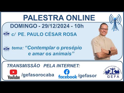 Assista: Palestra online - c/ PAULO CÉSAR ROSA (29/12/2024)