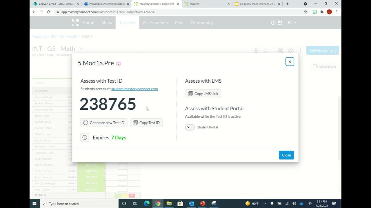 How to Assign A Pre Module Assessment to Students YouTube
