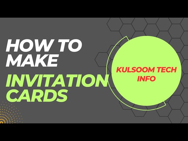 How to make invitation cards easily by Kulsoom Tech Info class=