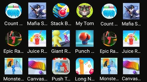 count master,mafia sniper,stack ball,my Tom,epic race 3d,juice run,giant rush,punch machine,canvas