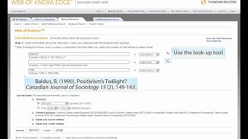 Cited Reference Searching in Web of Science