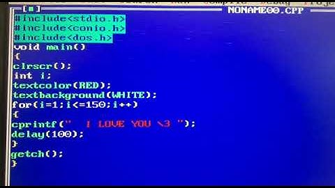 propose your girlfriend by programming language C  turbo C++