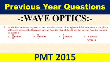 At the first minimum adjacent to the central maximum of a single-slit diffraction pattern, the phase