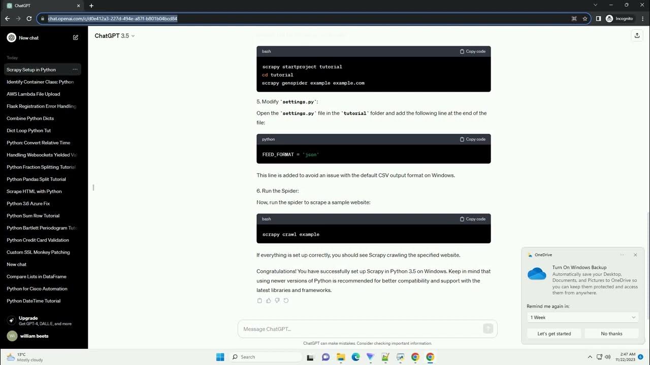 Cannot use scrapy in python 3 5 on windows youtube