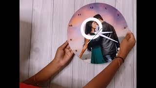 At Gift Lab Present Personalized Acrylic Round Shape Clock