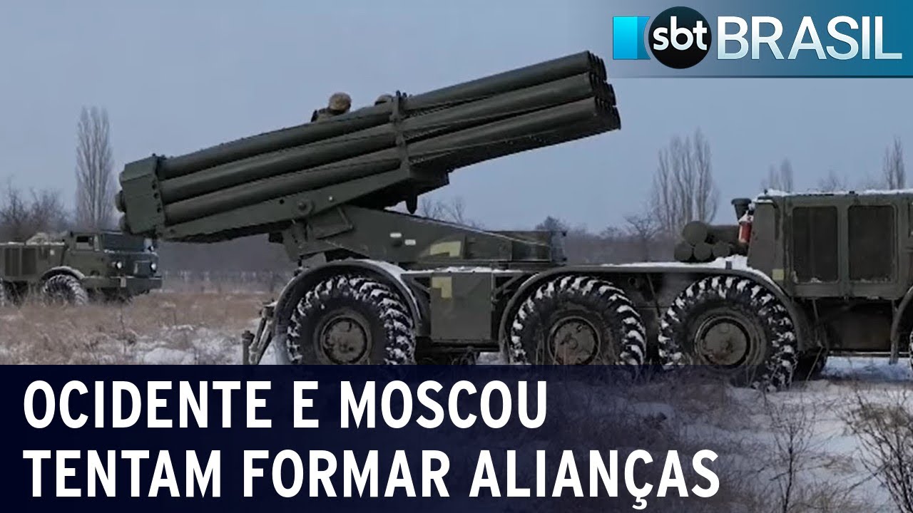 Tensão na Europa: Moscou e ocidente tentam formar alianças diplomáticas | SBT Brasil (02/02/22)