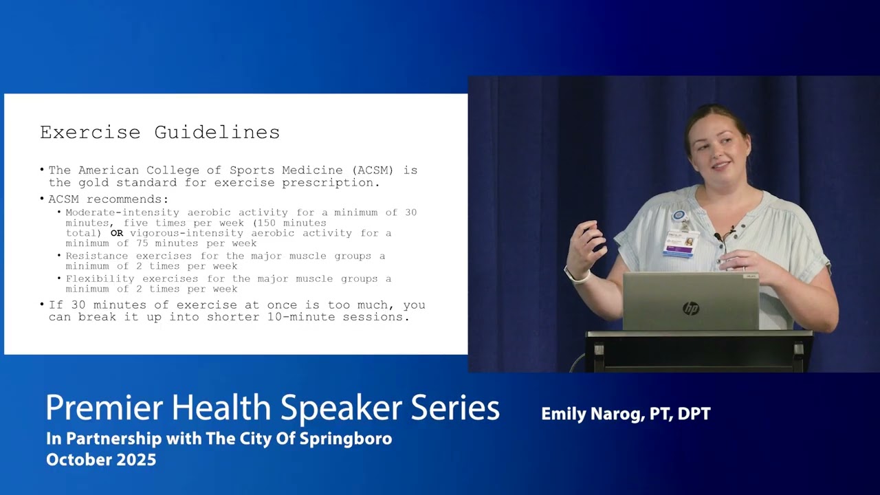 Springboro Premier Health Speaker Series: Staying Active, October 2025