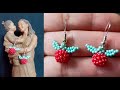 Cherry Ferry Beaded Earring , How to Make Cherry Beaded Earring