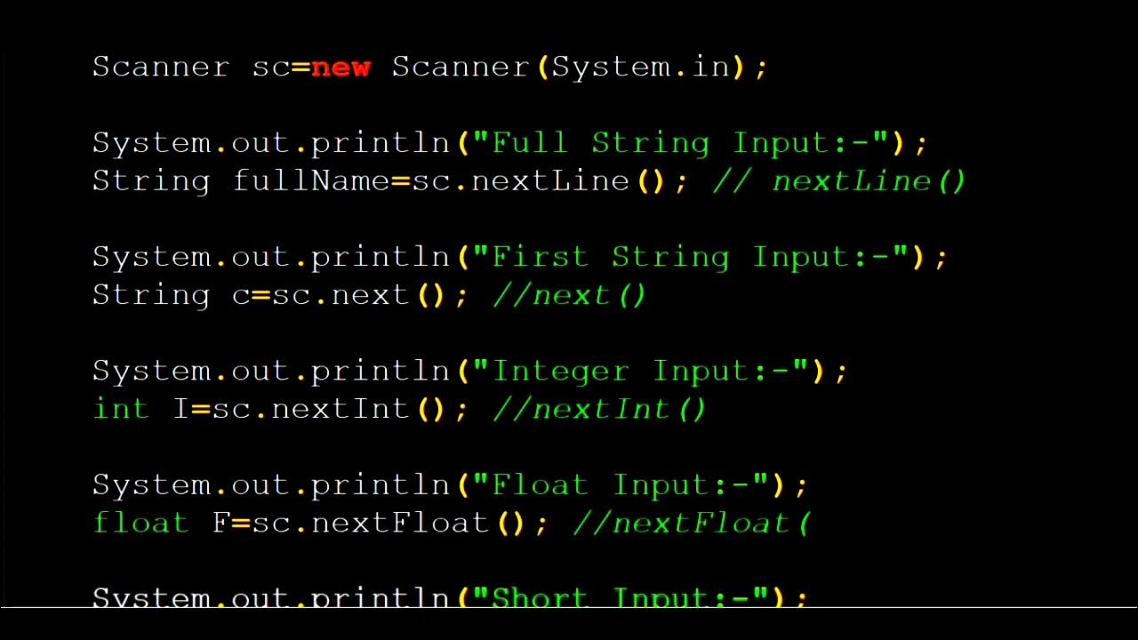Java User Input (Scanner Class)[@codershub2727]Scanner Class in Java ...