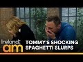 This is my lady and the tramp moment  tommy shocks muireann with his spaghetti slurps