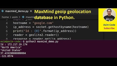 MaxMind geoip geolocation database in Python