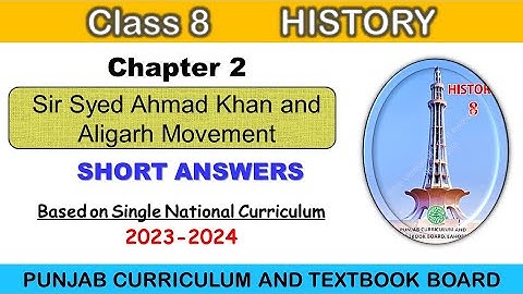 Chapter 2 History Class 8 Punjab Board | Sir Syed Ahmad Khan and Aligarh Movement | New history PCTB