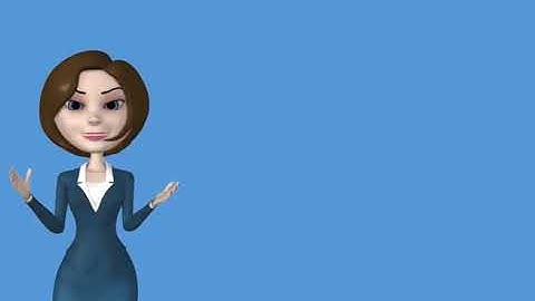 Character 3D animation female explain product and services KCGI