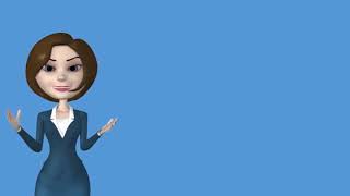Character 3D animation female explain product and services KCGI