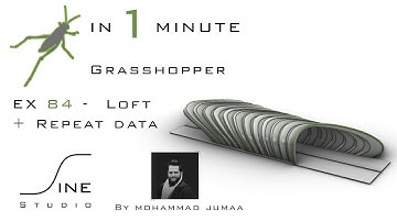 Grasshopper in 1 minute - EX 84 - Loft + Repeat data