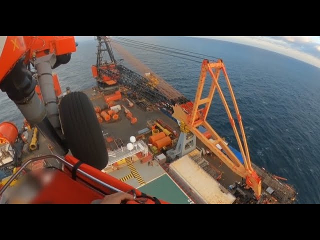 U.S. Coast Guard Medevacs Man from Offshore Construction Vessel