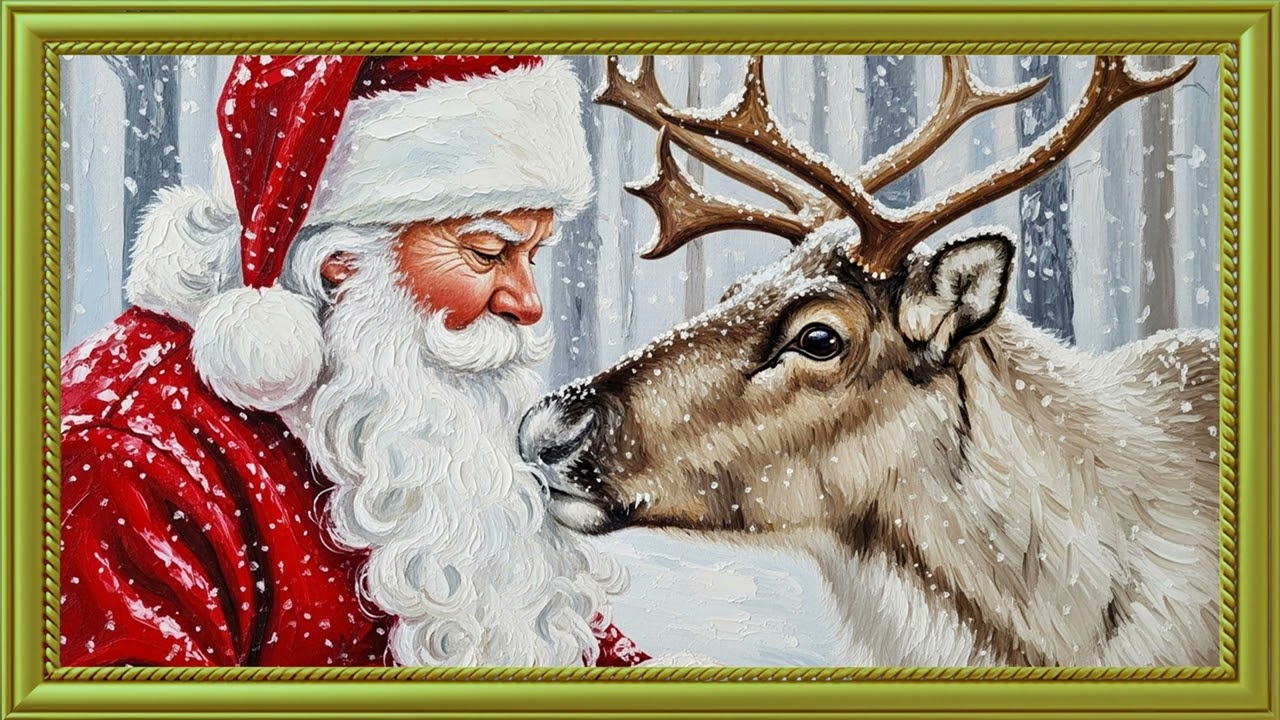 Christmas Frame TV Gallery | Relaxing Winter Oil Paintings in 4K (2 Hours)