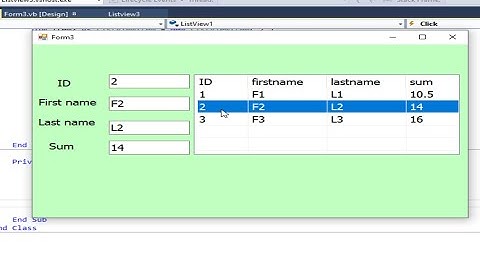 Programming in VB.net:  get value selected item listview and display in textboxes