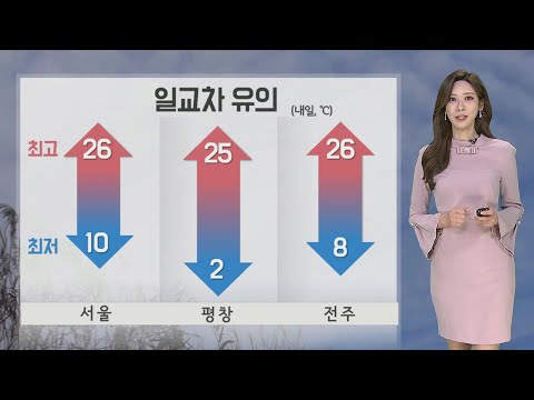 [날씨] 고온 속 일교차 극심…주말 서쪽 미세먼지↑ / 연합뉴스TV (YonhapnewsTV)