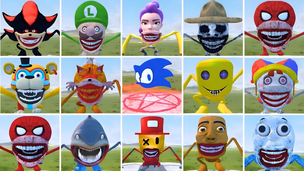 I PLAYED DEATHMATCH GAME WITH ALL SHIN SONIC TAPES FAMILY VS SEA EATER FAMILY in Garry's Mod!