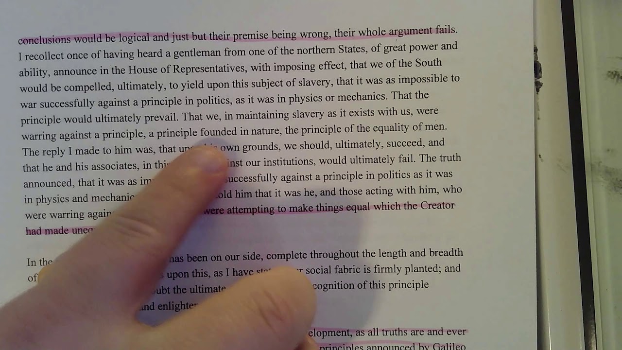 Primary Source Walkthrough Alexander Stephens, "Cornerstone Address