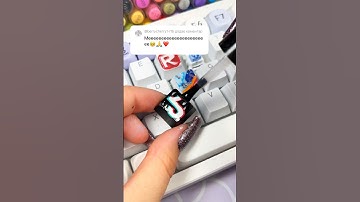 Custom keyboard! Drawing T  for Tiktok but on keyboard!​⁠​⁠ ​⁠​⁠@tiktok #drawing #keyboard