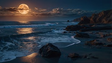 🌙 Deep Sleep Ocean Waves 🌊 Calming Night Sounds for Inner Peace