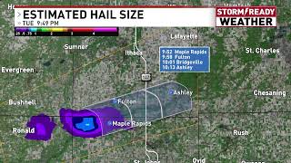 LIVE: Severe Thunderstorm Warning into mid-Michigan