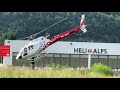 Eurocopter H125 Ecureuil AS350B3 HB-ZHY Air Glaciers takeoff Sion airport Switzerland 26.07.2021