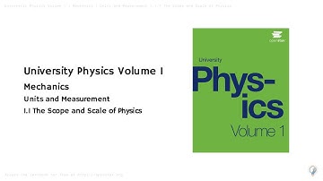 University Physics Vol 1 | 1.1 The Scope and Scale of Physics