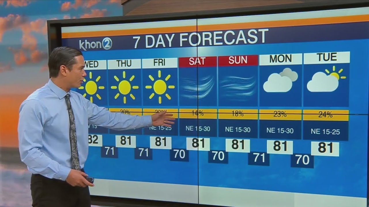 Light winds expected to deliver few showers through Wednesday - YouTube