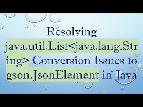 Resolving java.util.List java.lang.String
