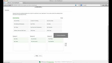 Alfresco Enterprise:  Customize your dashboard