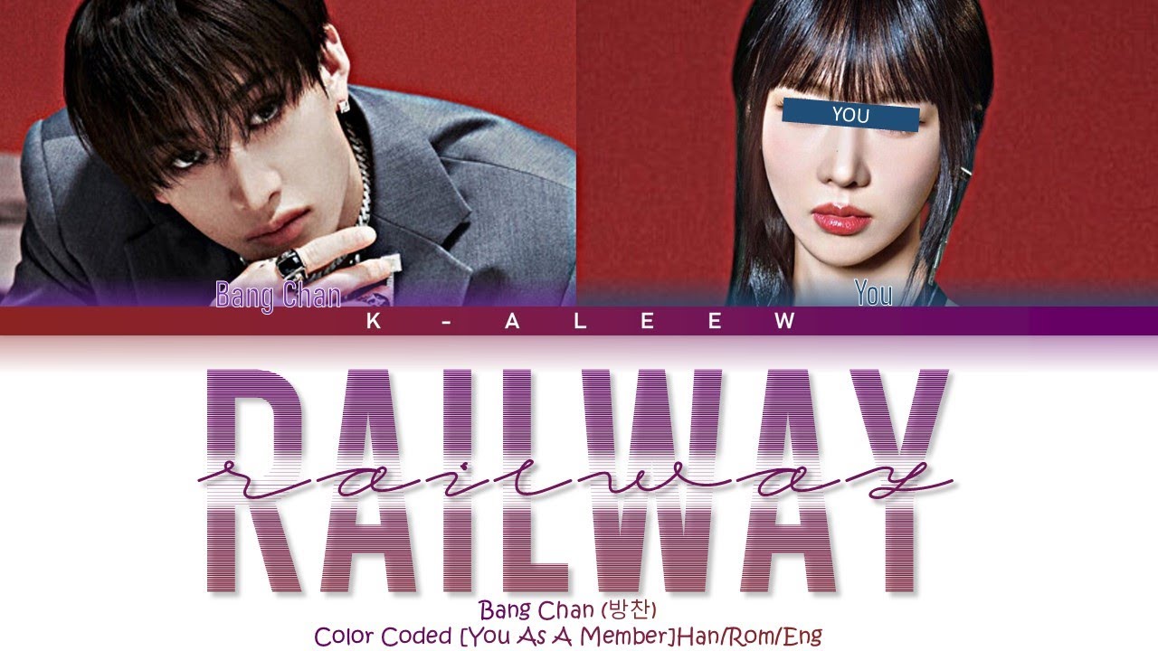 [KARAOKE] BANG CHAN (방찬) - RAILWAY [2 Members] (Color Coded Han/Rom/Eng)