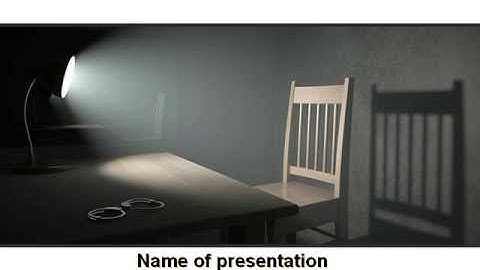 Interrogation Cell PowerPoint Template by PoweredTemplate.com
