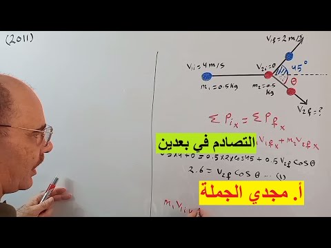 التصادم في بعدين