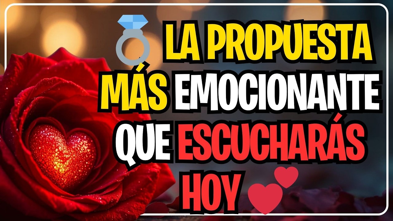 💍 LA PROPUESTA MÁS EMOCIONANTE QUE ESCUCHARÁS HOY 💕