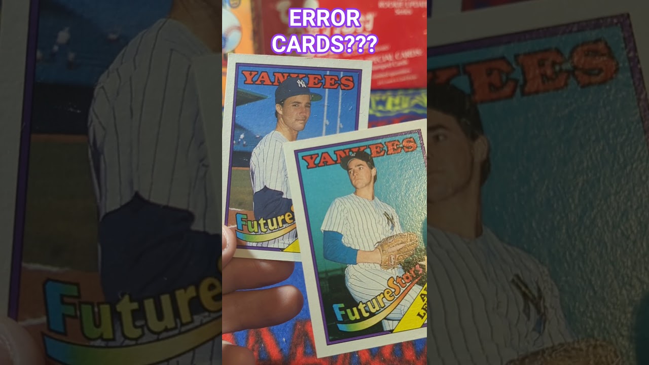 Checking Out a Pair of 1988 Topps Error & Corrected Al Leiter New York Yankees Baseball Cards
