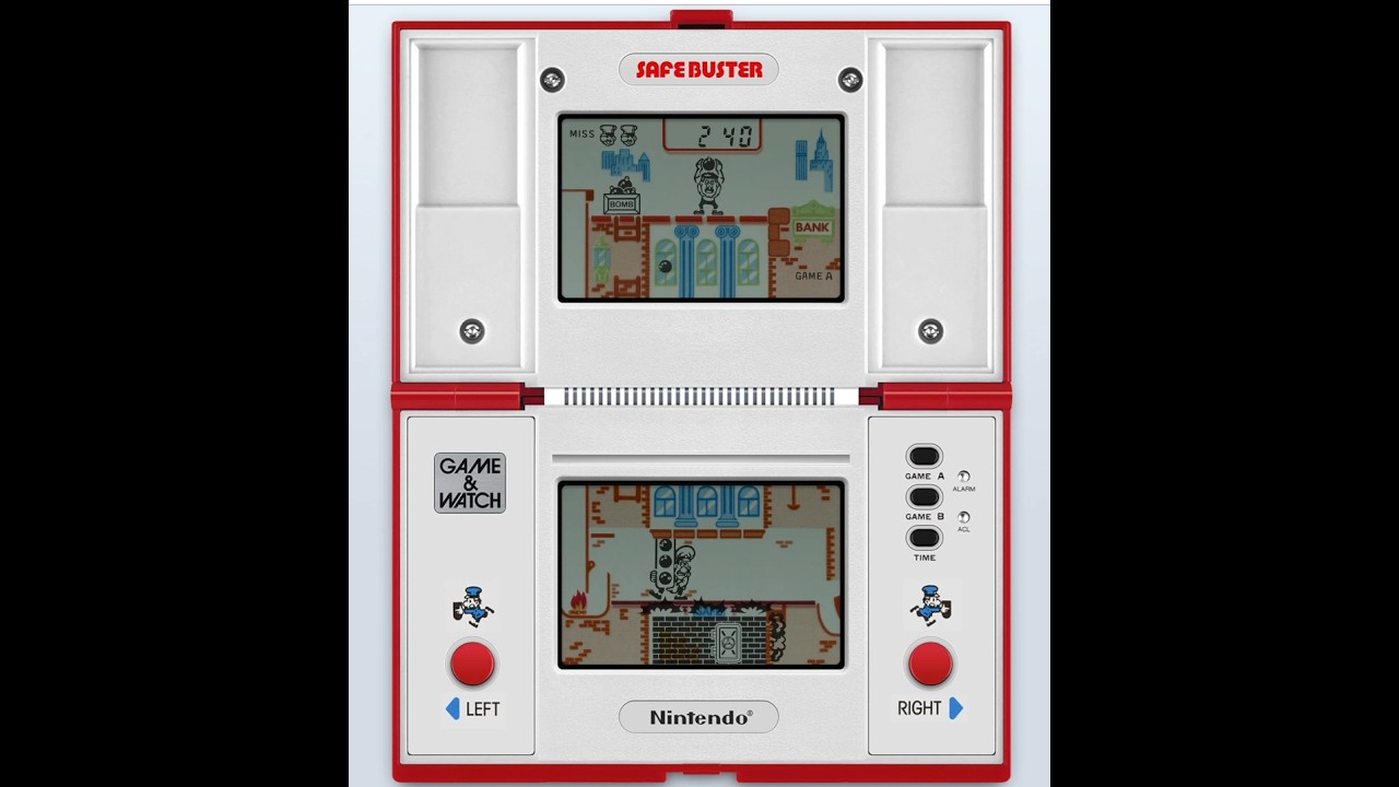 Nintendo Game & Watch - Safebuster - Game A - 240 points - YouTube