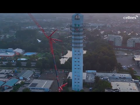 Intervention in the Alphen aan de Rijn mast - Cellnex Netherlands - video from Cellnex
