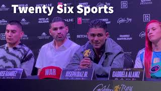 JoJo Diaz and Oscar Duarte letting it be known their ready for War #boxing #goldenboy #Boxeo