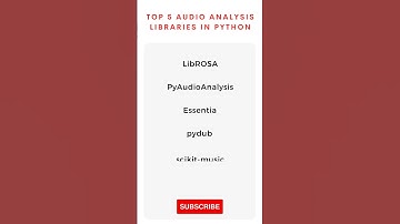 Top 5 Audio Analysis Libraries in Python #Shorts