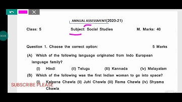Class 5 final sst exam class 5 NDMC class 5 Subject SST Social studies